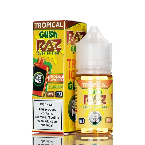 Pod Juice X RAZ Salt Nic – Tropical Gush – 30mL