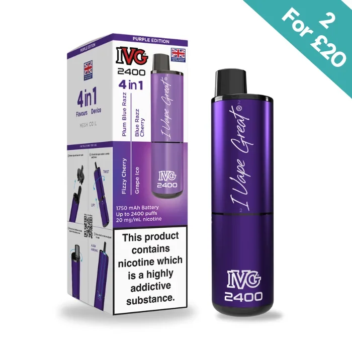 Purple Edition – IVG 2400 4-in-1 reloaded Pre-Filled Kit