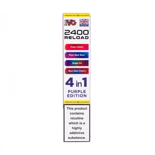 Purple Edition IVG 2400 Reload Replacement Pods – 4 Pack