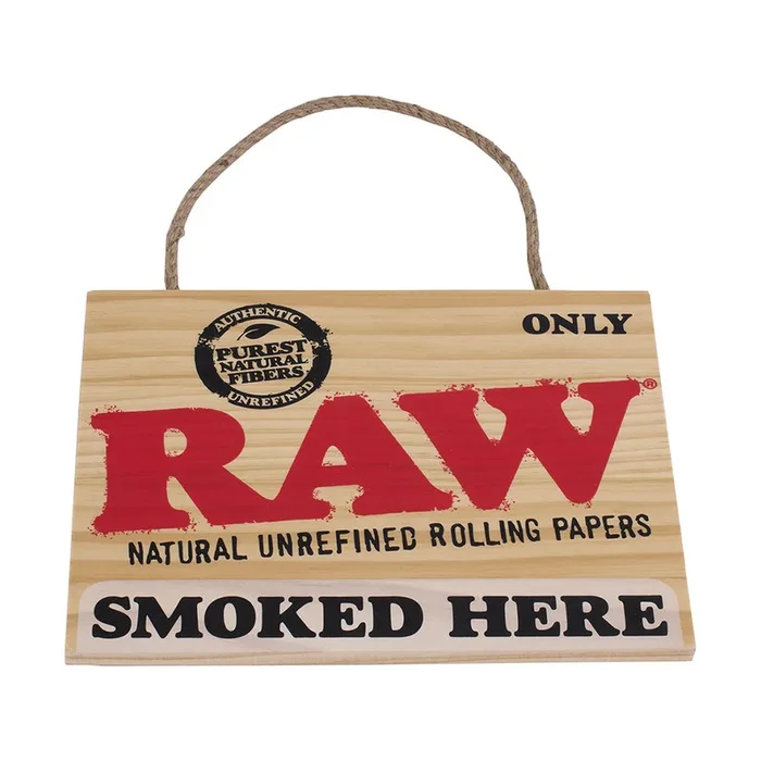 RAW SMALL WOODEN SIGN 9X12″