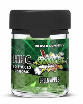 SMAK’D HHC Infused Gummies 2500 mg (10 pieces)-Green Apple