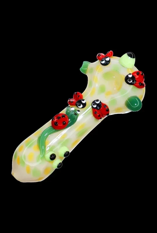 Smoke Cartel Fancy Ladybug and Snail Spoon Pipe – 6 in.