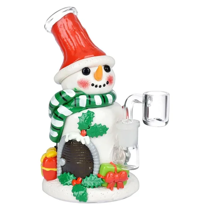 Snow Place Like Home Glass Dab Rig – 6.25″ / 14mm F