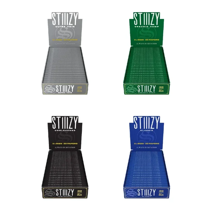 STIIIZY Premium Rolling Papers 1 1/4″ 33-Sheet Booklet (25pc Display)