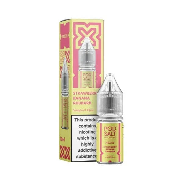 Strawberry Banana Rhubarb Nic Salt by Pod Salt Nexus. – 10ml