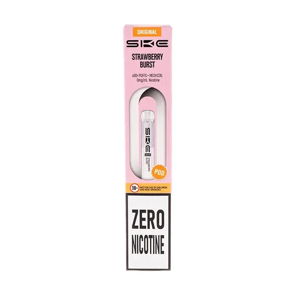 Strawberry Burst Crystal Bar 600 Zero Nicotine Prefilled Pods by SKE