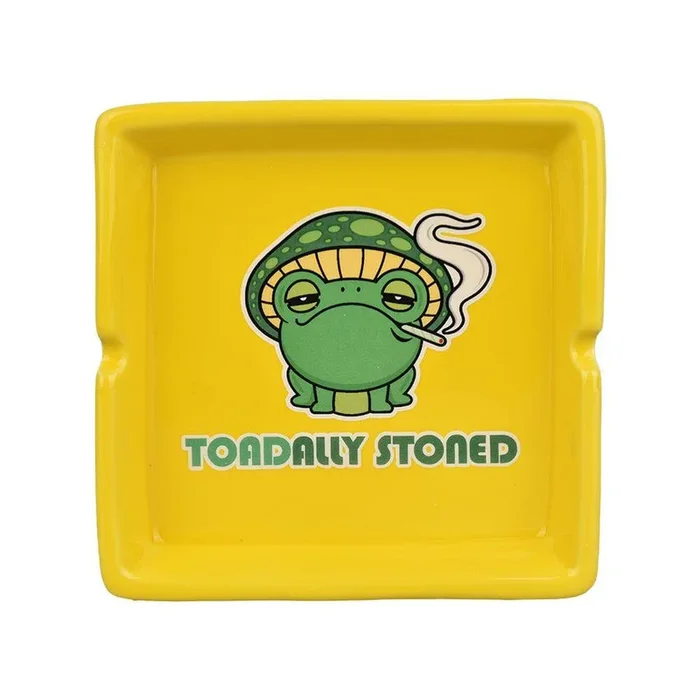Toadally Stoned Ceramic Ashtray – 4.7″ x 4.7″