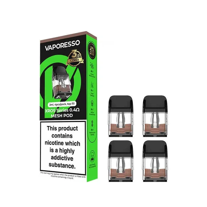 Vaporesso Xros Series Corex 3.0 Version Replacement 2ml Pods – 4 Pods