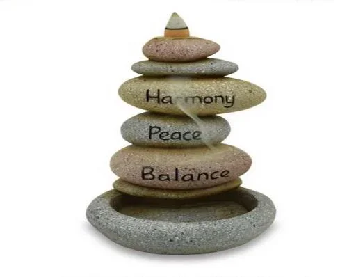 ZenN – Big Rock Tower Carved Backflow Incense Burner 2.6x2x4.3”