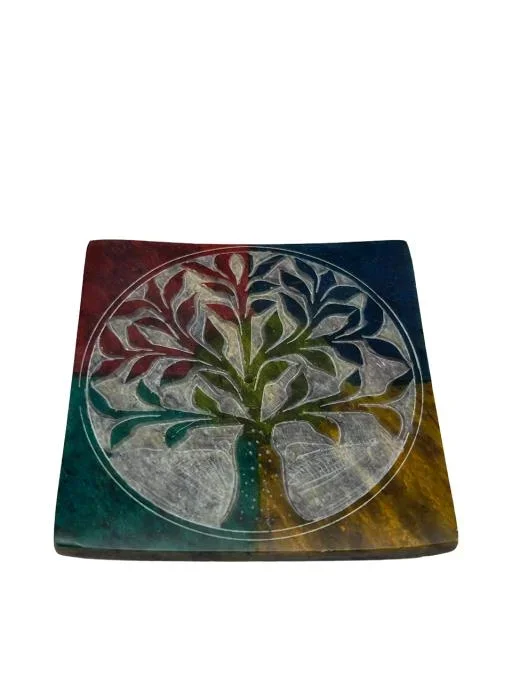 ZenN – Square Catcher w/ Engraved Tree Of Life Ash Catcher