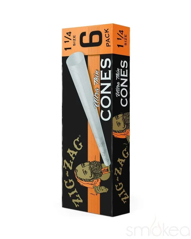 Zig Zag 1 1/4 Ultra Thin Paper Cones (6-Pack)