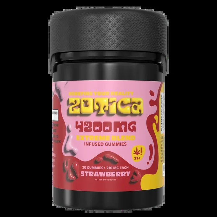 Zotica Extreme Blend Strawberry Gummies – 4200mg